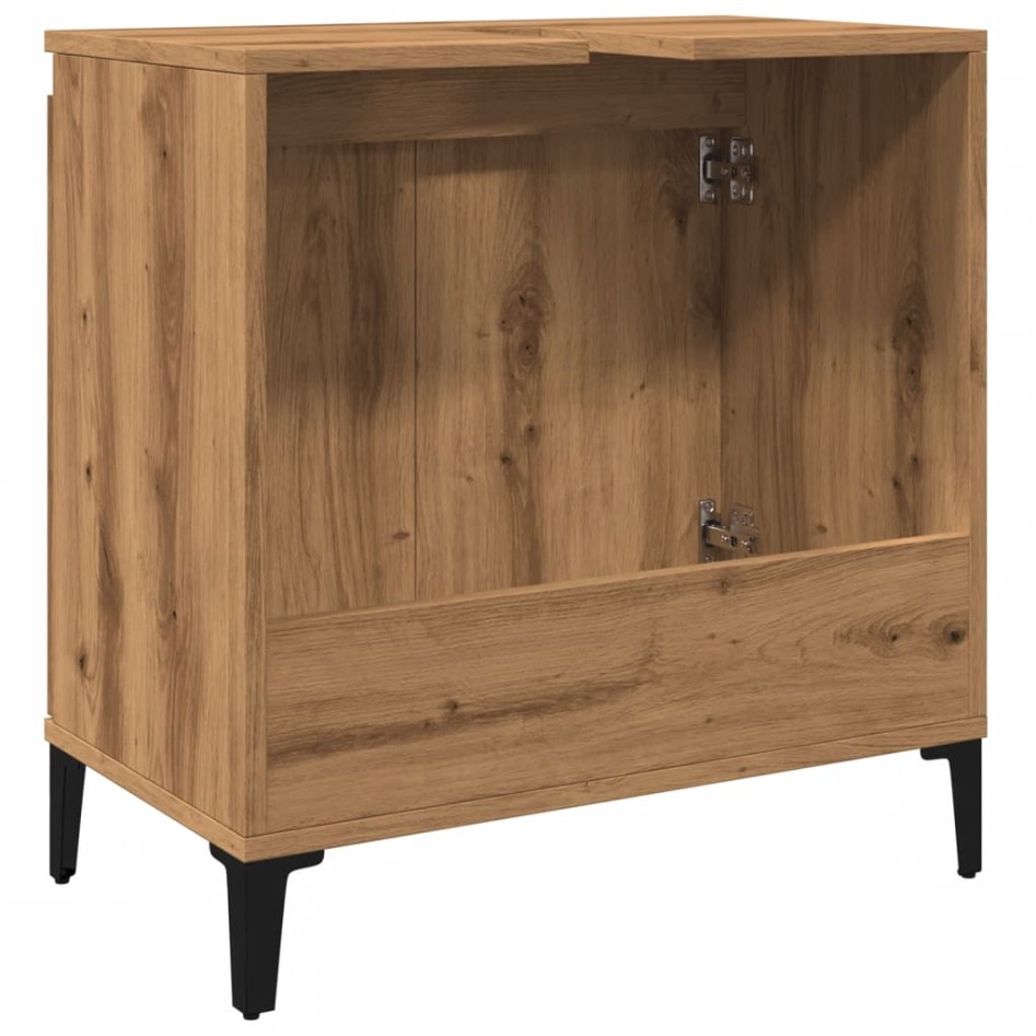 Mueble de lavabo madera de ingeniería roble artisan 58x33x60