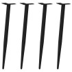 Patas para mesa de centro cónicas 4 uds acero negro 72-73 cm