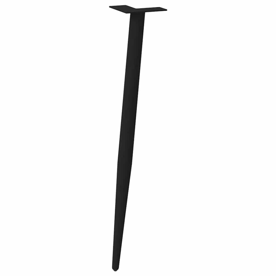 Patas para mesa de centro cónicas 4 uds acero negro 72-73