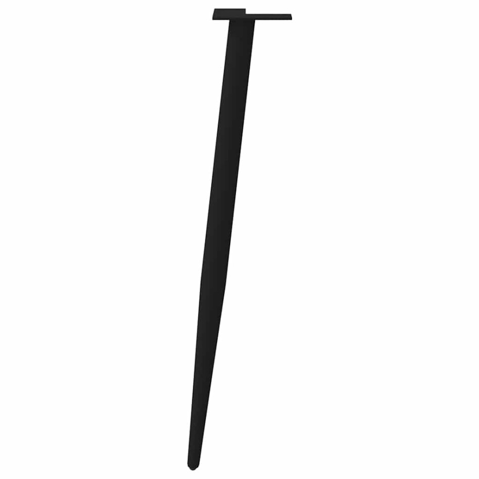 Patas para mesa de centro cónicas 4 uds acero negro 72-73