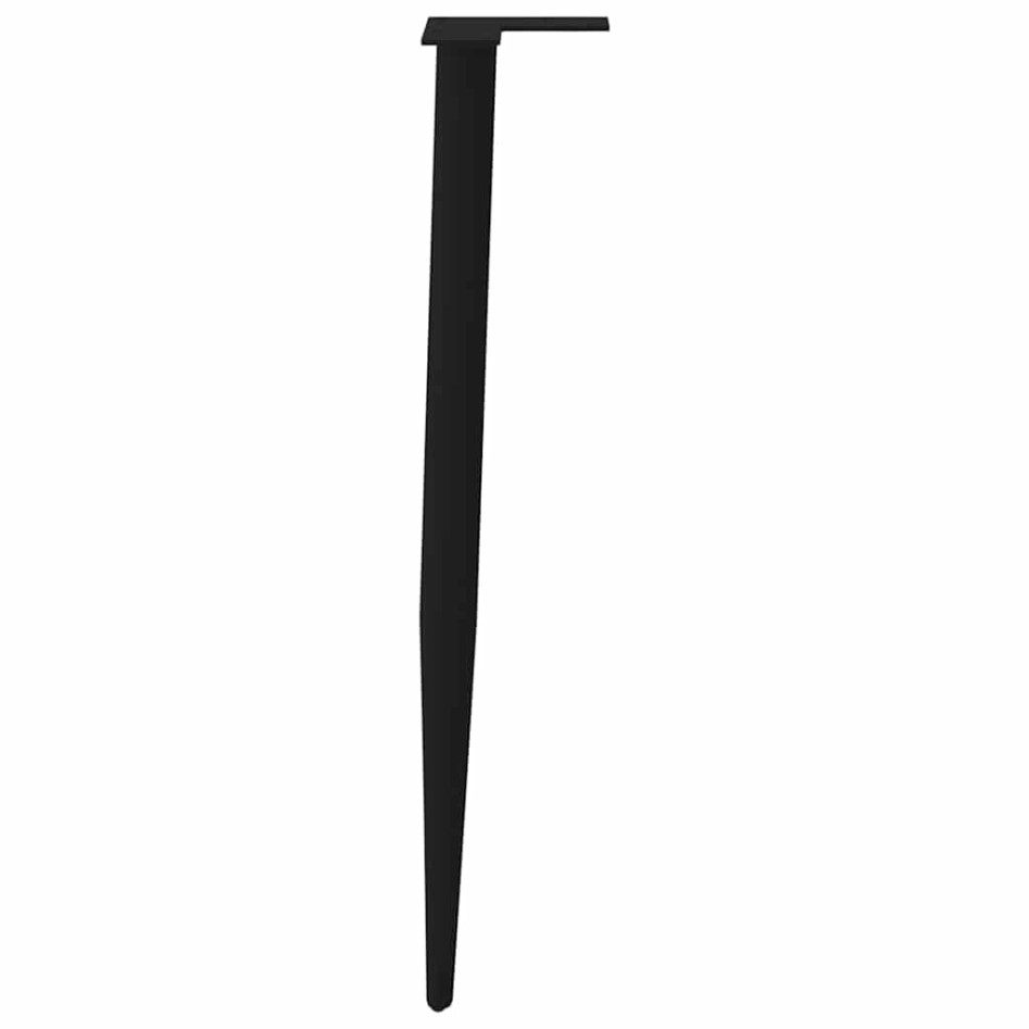 Patas para mesa de centro cónicas 4 uds acero negro 72-73