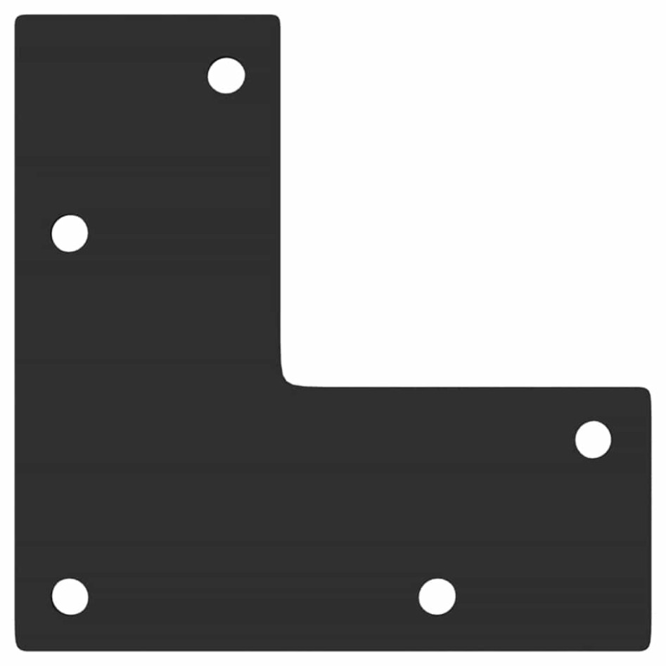 Patas para mesa de centro cónicas 4 uds acero negro 72-73