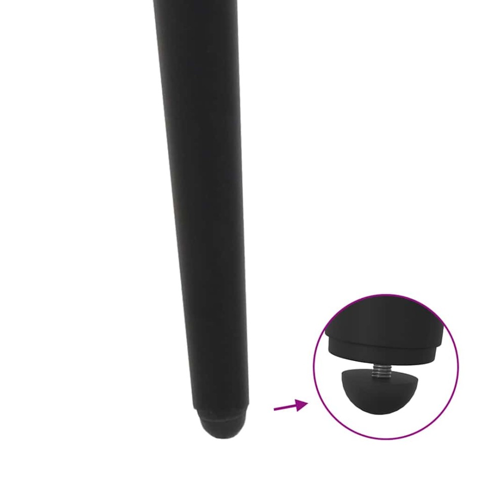 Patas para mesa de centro cónicas 4 uds acero negro 72-73