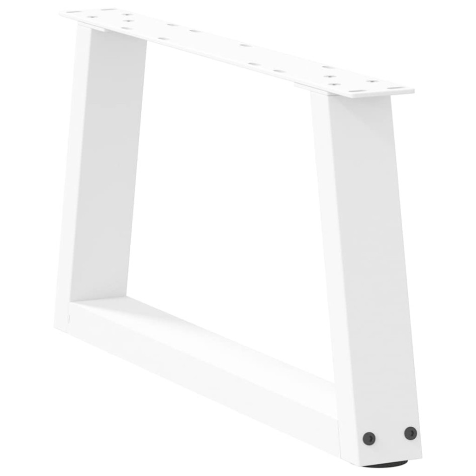 Patas para mesa de comedor forma V 2 uds blanco 70x(30-31,3)
