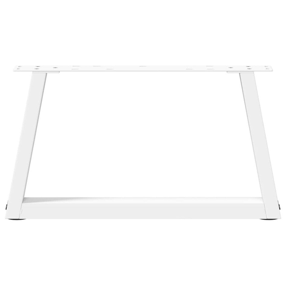 Patas para mesa de comedor forma V 2 uds blanco 70x(30-31,3)
