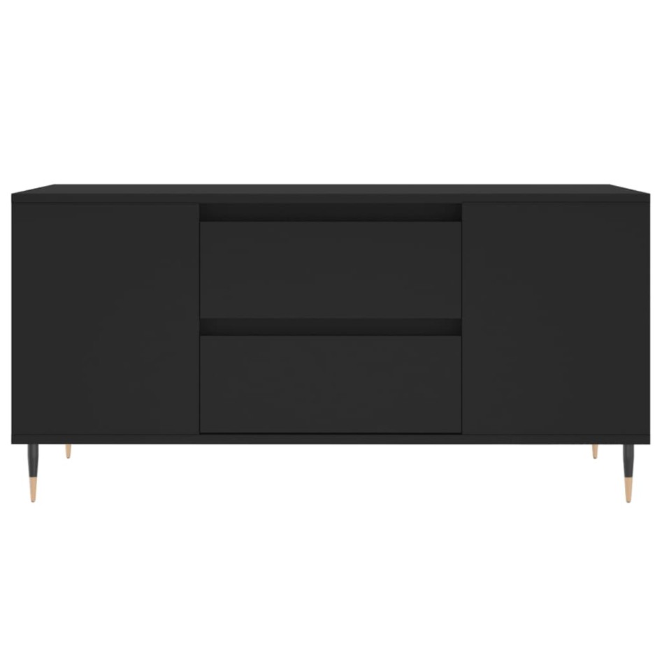 Mesa de centro madera de ingeniería negro 102x44,5x50