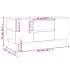 Mesa de centro madera de ingeniería negro 102x44,5x50