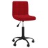 Silla de oficina giratoria de terciopelo rojo