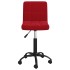 Silla de oficina giratoria de terciopelo rojo