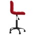 Silla de oficina giratoria de terciopelo rojo