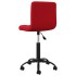 Silla de oficina giratoria de terciopelo rojo