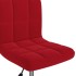 Silla de oficina giratoria de terciopelo rojo