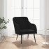 Sillón de terciopelo negro 63x76x80