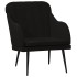 Sillón de terciopelo negro 63x76x80