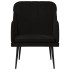 Sillón de terciopelo negro 63x76x80