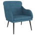 Sillón de terciopelo azul 63x76x80