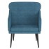 Sillón de terciopelo azul 63x76x80