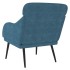 Sillón de terciopelo azul 63x76x80