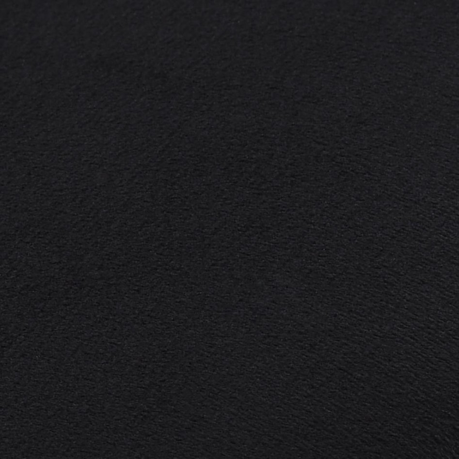 Taburete de terciopelo negro y