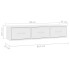 Estante cajones para pared contrachapada blanco 88x26x18,5