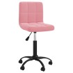Silla de comedor giratoria de terciopelo rosa