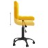 Silla de comedor giratoria de terciopelo amarillo