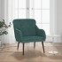Sillón de terciopelo verde oscuro 63x76x80