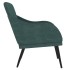 Sillón de terciopelo verde oscuro 63x76x80