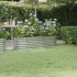 Jardinera arriate acero recubrimiento polvo plata 152x40x36
