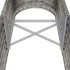 Jardinera arriate acero recubrimiento polvo plata 152x40x36