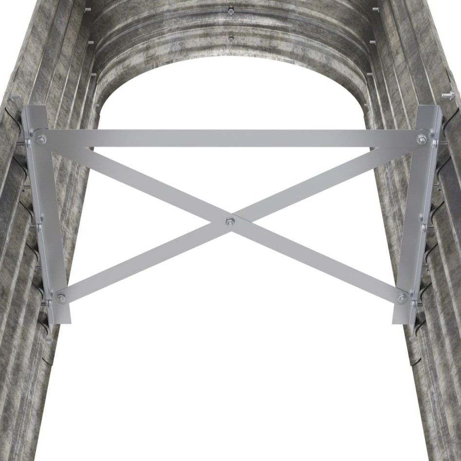 Jardinera arriate acero recubrimiento polvo plata 152x40x36