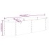 Jardinera arriate acero recubrimiento polvo plata 152x40x36