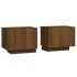 Mesita de noche madera contrachapada marrón roble 100x35x40