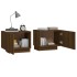 Mesita de noche madera contrachapada marrón roble 100x35x40