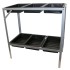 Nature Mesa para macetas acero galvanizado 77x40x77