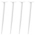Patas para mesa de centro cónicas 4 uds acero blanco 72-73