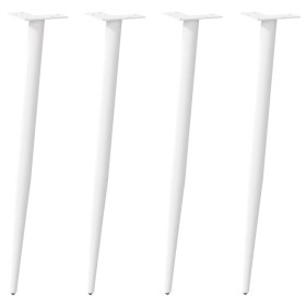 Patas para mesa de centro cónicas 4 uds acero blanco 72-73