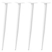 Patas para mesa de centro cónicas 4 uds acero blanco 72-73 cm