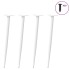 Patas para mesa de centro cónicas 4 uds acero blanco 72-73