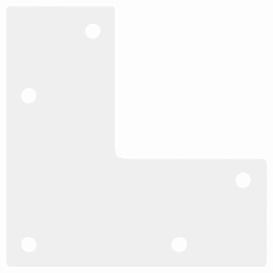 Patas para mesa de centro cónicas 4 uds acero blanco 72-73