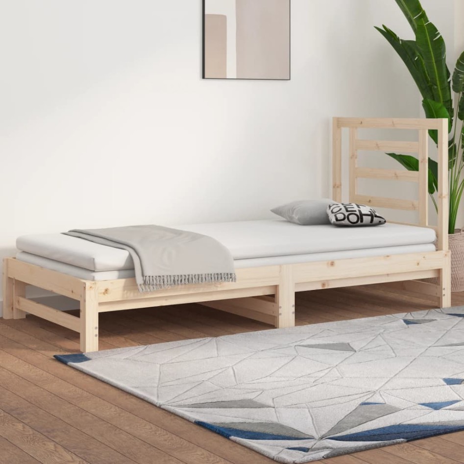 Sofá cama extraíble madera maciza de pino 2x(90x190)