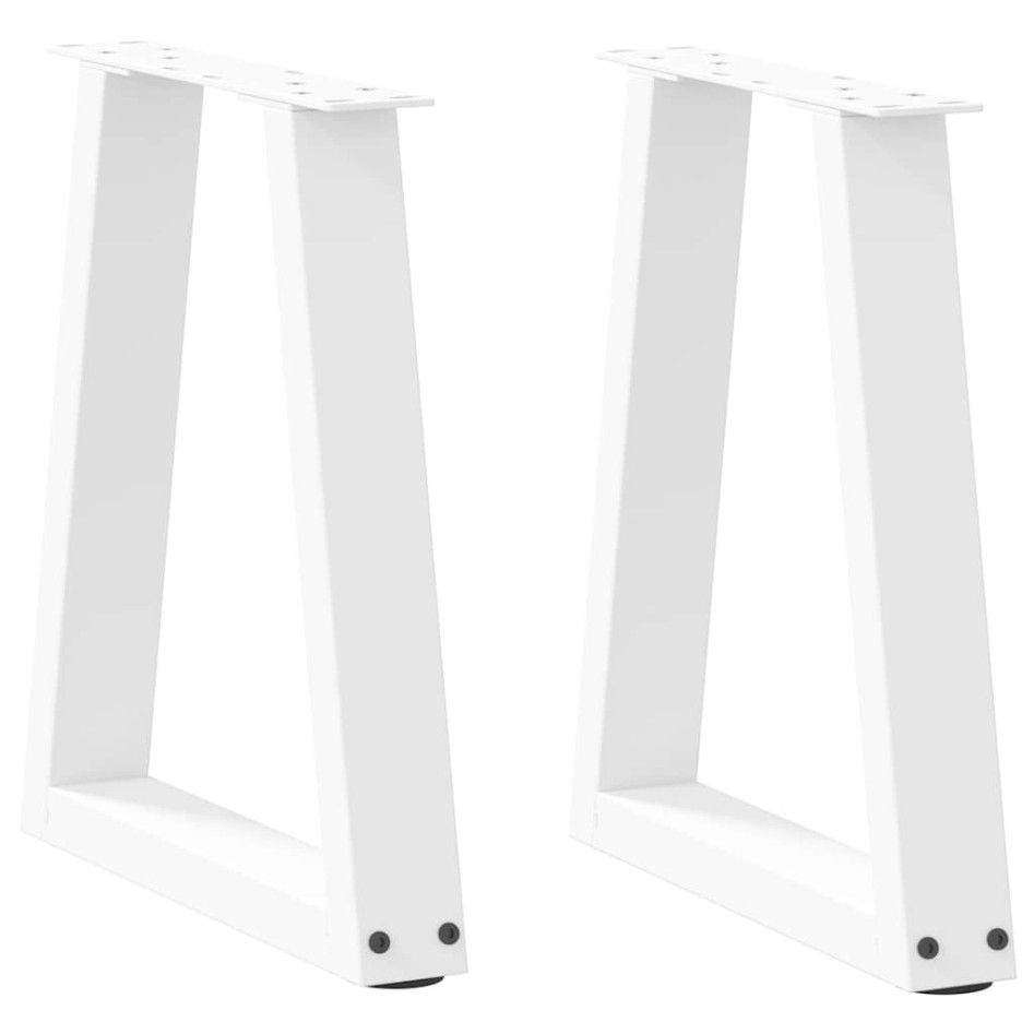 Patas para mesa de comedor en forma de V 2 uds blanco
