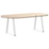 Patas para mesa de comedor en forma de V 2 uds blanco