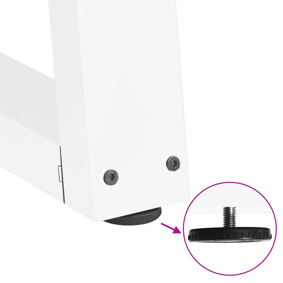 Patas para mesa de comedor en forma de V 2 uds blanco