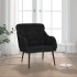 Sillón de terciopelo negro 63x76x80