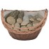 Cesta para leña con asa sauce natural 60x44x55