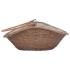 Cesta para leña con asa sauce natural 60x44x55