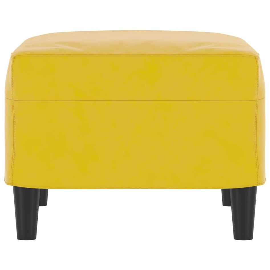 Reposapiés de terciopelo amarillo 60x50x41