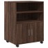 Armario con ruedas madera ingeniería marrón roble 60x48x81