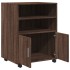 Armario con ruedas madera ingeniería marrón roble 60x48x81